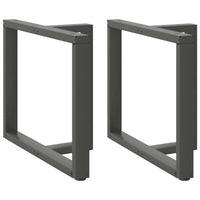 Valgomojo stalo kojos, 2 vnt., antracito spalvos, 90x35x(72 - 73) cm, plienas - Namų Idėja