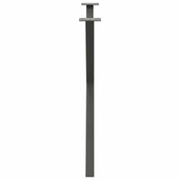 Valgomojo stalo kojos, 2 vnt., antracito spalvos, 90x(72 - 73) cm, plienas - Namų Idėja