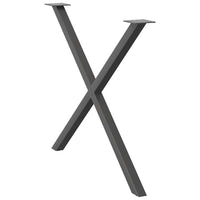 Valgomojo stalo kojos, 2 vnt., antracito spalvos, 90x(72 - 73) cm, plienas - Namų Idėja