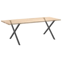 Valgomojo stalo kojos, 2 vnt., antracito spalvos, 90x(72 - 73) cm, plienas - Namų Idėja