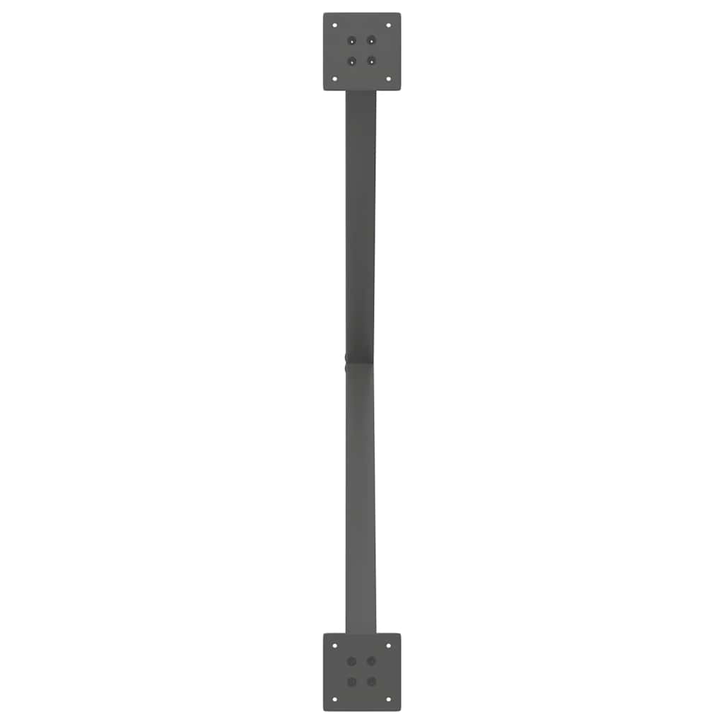 Valgomojo stalo kojos, 2 vnt., antracito spalvos, 90x(72 - 73) cm, plienas - Namų Idėja