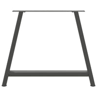 Valgomojo stalo kojos, 2 vnt., antracito spalvos, A formos, 90x(72 - 73) cm, plienas - Namų Idėja