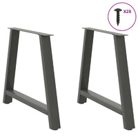 Valgomojo stalo kojos, 2 vnt., antracito spalvos, A formos, 90x(72 - 73) cm, plienas - Namų Idėja