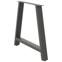 Valgomojo stalo kojos, 2 vnt., antracito spalvos, A formos, 90x(72 - 73) cm, plienas - Namų Idėja