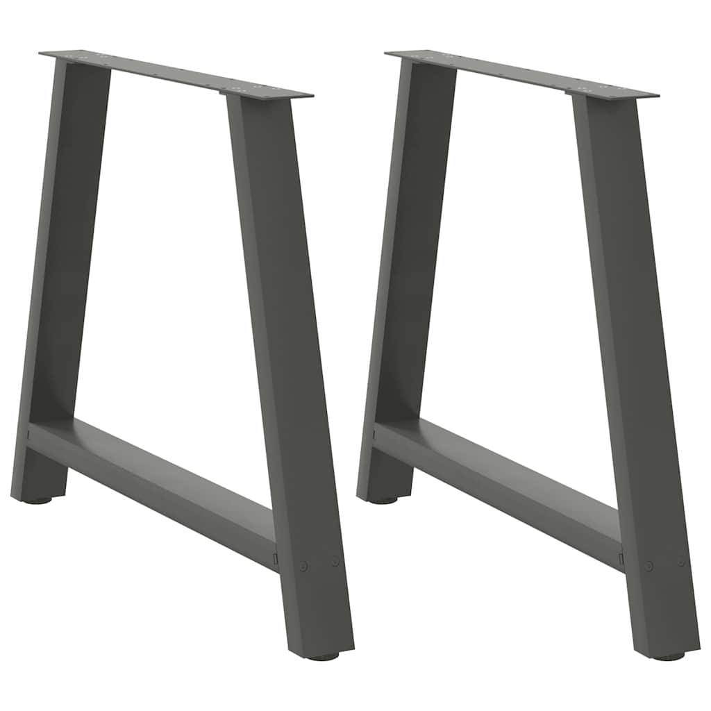 Valgomojo stalo kojos, 2 vnt., antracito spalvos, A formos, 90x(72 - 73) cm, plienas - Namų Idėja