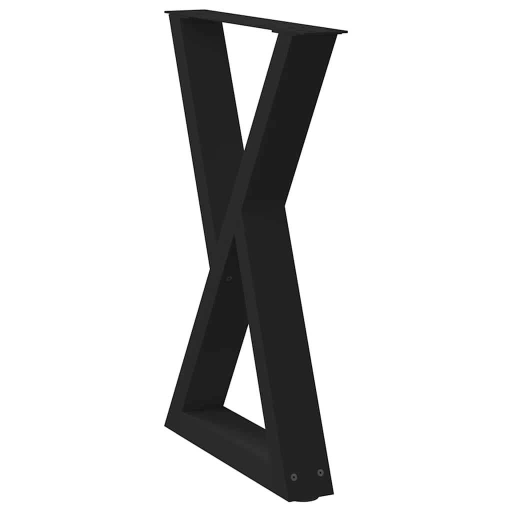 Valgomojo stalo kojos, 2 vnt., juodos, 60x(72 - 73,3) cm, plienas - Namų Idėja