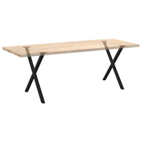 Valgomojo stalo kojos, 2 vnt., juodos, 70x(72 - 73) cm, plienas, X formos - Namų Idėja