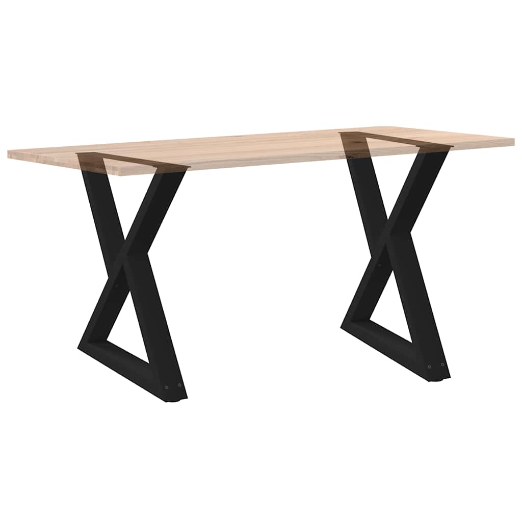 Valgomojo stalo kojos, 2 vnt., juodos, 70x(72 - 73,3) cm, plienas - Namų Idėja