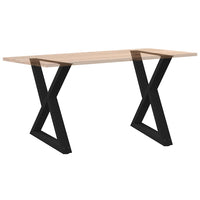Valgomojo stalo kojos, 2 vnt., juodos, 70x(72 - 73,3) cm, plienas - Namų Idėja