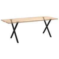 Valgomojo stalo kojos, 2 vnt., juodos, 80x(72 - 73) cm, plienas, X formos - Namų Idėja
