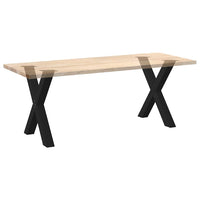 Valgomojo stalo kojos, 2 vnt., juodos, 80x(72 - 73) cm, plienas, X formos - Namų Idėja