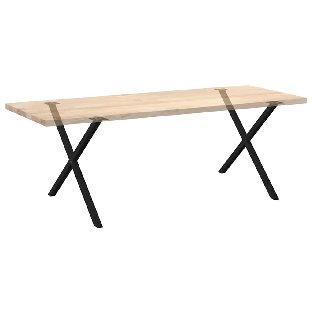 Valgomojo stalo kojos, 2 vnt., juodos, 90x(72 - 73) cm, plienas, X formos - Namų Idėja