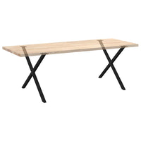 Valgomojo stalo kojos, 2 vnt., juodos, 90x(72 - 73) cm, plienas, X formos - Namų Idėja