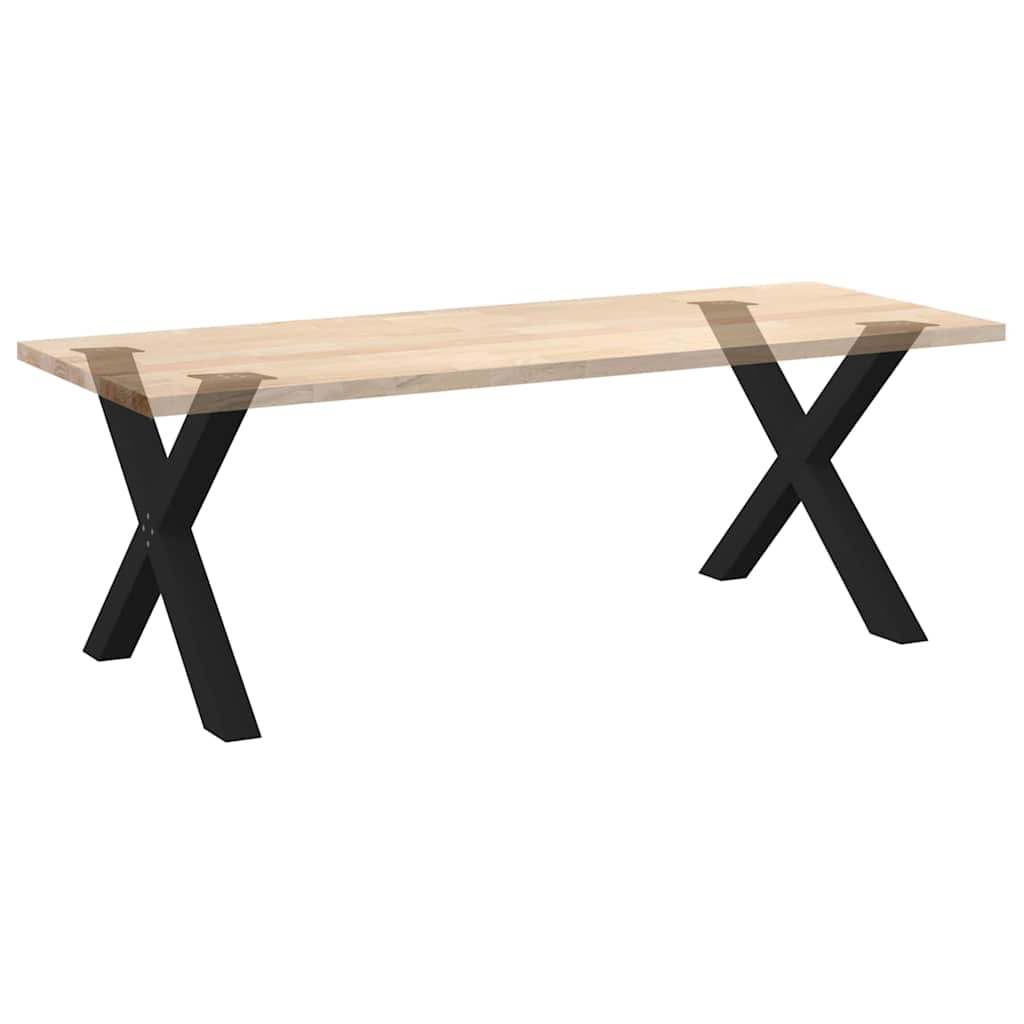 Valgomojo stalo kojos, 2 vnt., juodos, 90x(72 - 73) cm, plienas, X formos - Namų Idėja