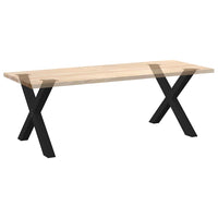 Valgomojo stalo kojos, 2 vnt., juodos, 90x(72 - 73) cm, plienas, X formos - Namų Idėja
