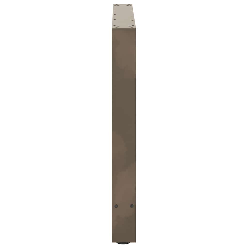 Valgomojo stalo kojos, 2 vnt., natūralaus plieno, 90x(72 - 73) cm, plienas - Namų Idėja