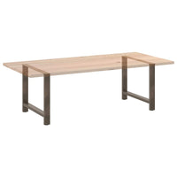 Valgomojo stalo kojos, 2 vnt., natūralaus plieno, 90x(72 - 73) cm, plienas - Namų Idėja