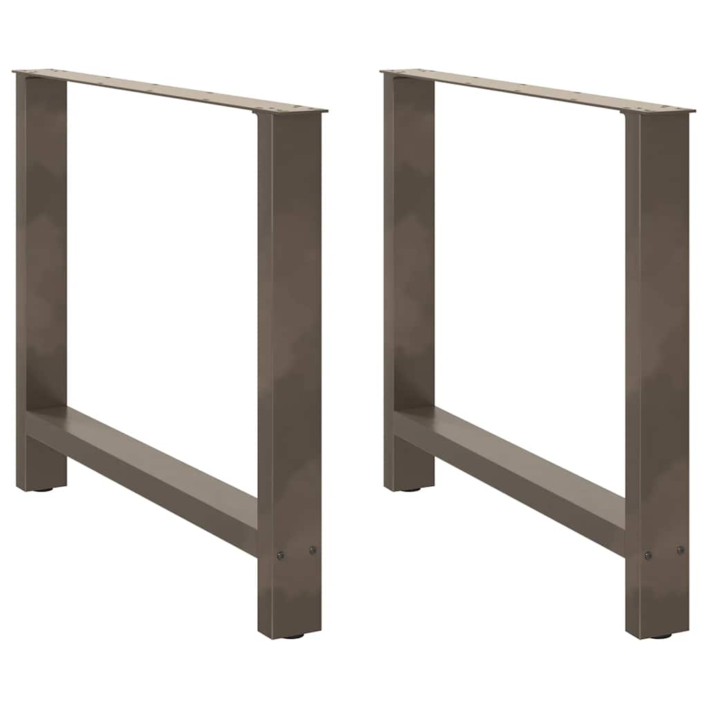 Valgomojo stalo kojos, 2 vnt., natūralaus plieno, 90x(72 - 73) cm, plienas - Namų Idėja