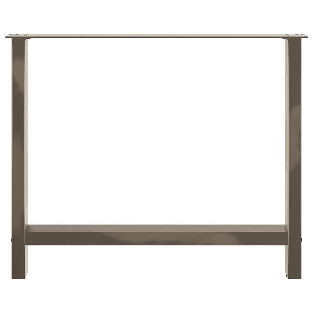 Valgomojo stalo kojos, 2 vnt., natūralaus plieno, 90x(72 - 73) cm, plienas - Namų Idėja
