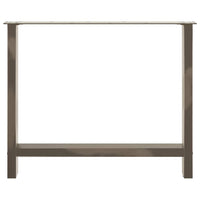Valgomojo stalo kojos, 2 vnt., natūralaus plieno, 90x(72 - 73) cm, plienas - Namų Idėja