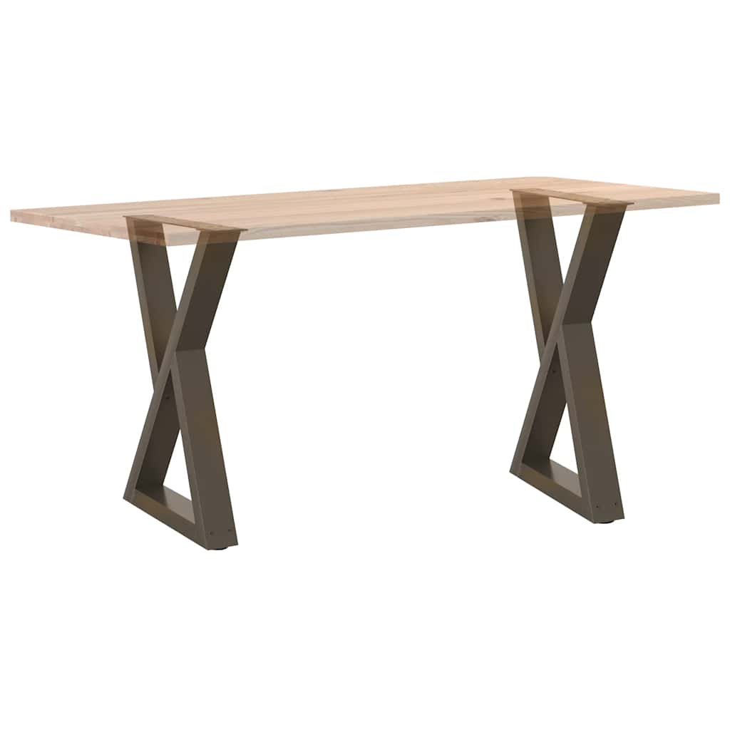 Valgomojo stalo kojos, 2 vnt., natūralus plienas, 60x(72 - 73,3) cm, plienas - Namų Idėja