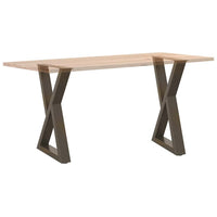 Valgomojo stalo kojos, 2 vnt., natūralus plienas, 60x(72 - 73,3) cm, plienas - Namų Idėja