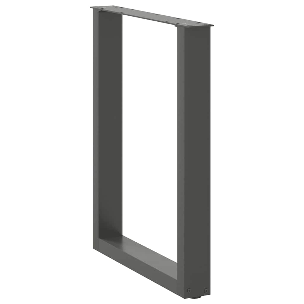 Valgomojo stalo kojos, 3 vnt., antracito spalvos, 70x(72 - 73) cm, plienas, U formos - Namų Idėja