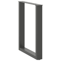 Valgomojo stalo kojos, 3 vnt., antracito spalvos, 70x(72 - 73) cm, plienas, U formos - Namų Idėja