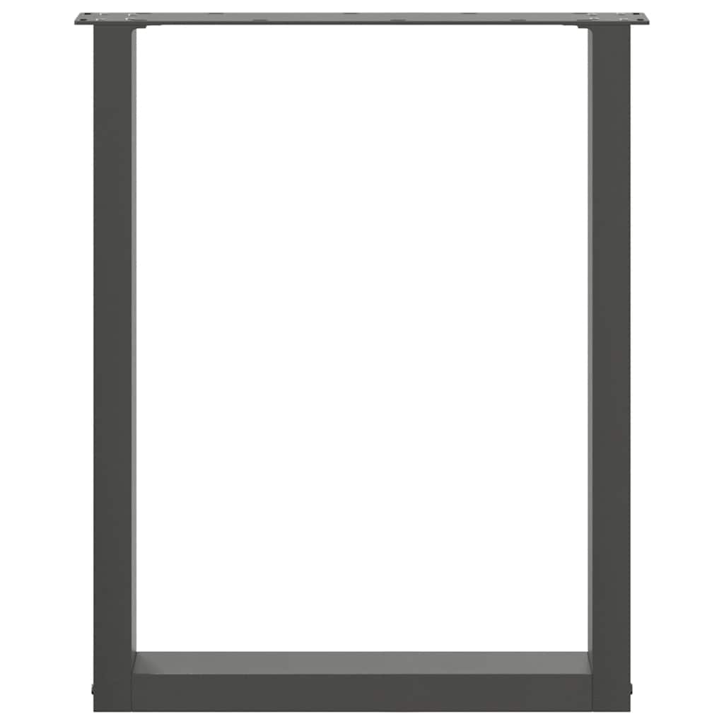 Valgomojo stalo kojos, 3 vnt., antracito spalvos, 70x(72 - 73) cm, plienas, U formos - Namų Idėja