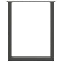 Valgomojo stalo kojos, 3 vnt., antracito spalvos, 70x(72 - 73) cm, plienas, U formos - Namų Idėja