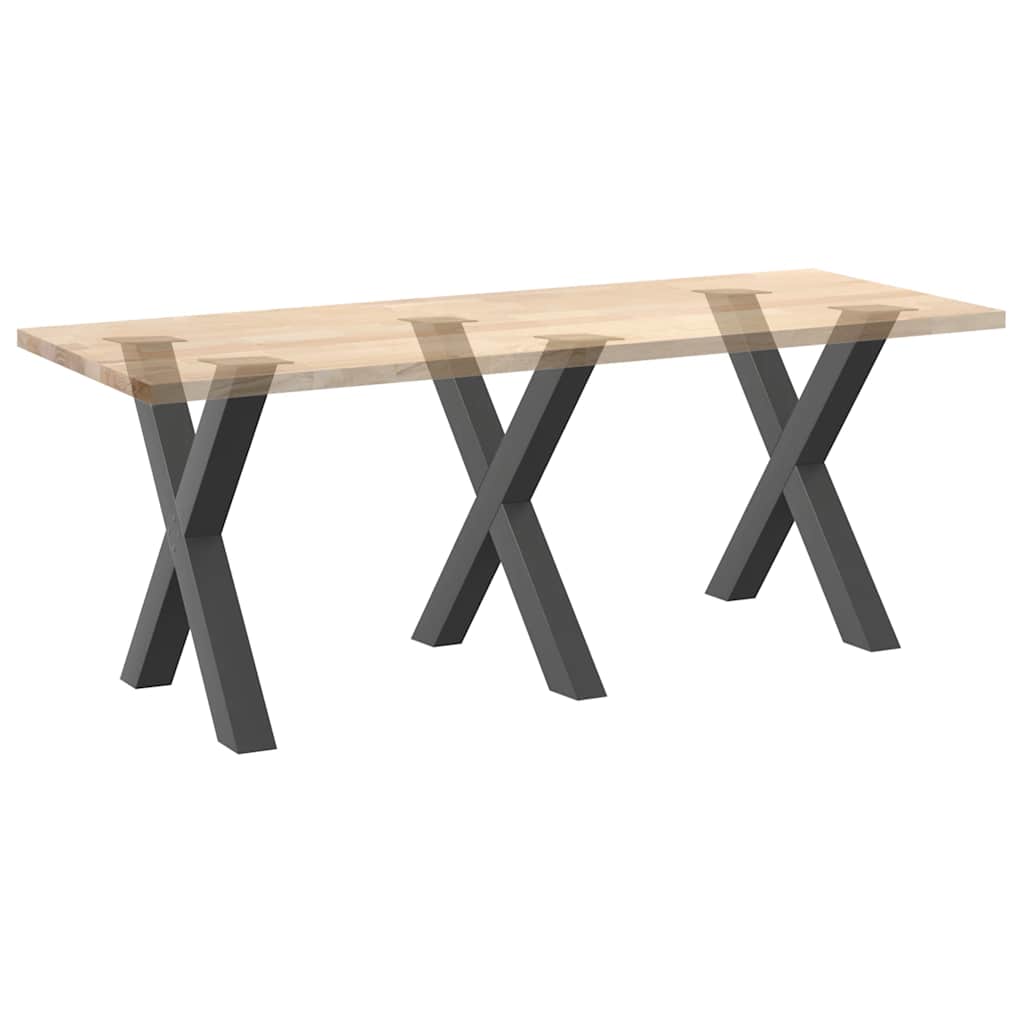 Valgomojo stalo kojos, 3 vnt., antracito spalvos, 80x(72 - 73) cm, plienas - Namų Idėja