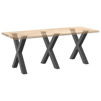 Valgomojo stalo kojos, 3 vnt., antracito spalvos, 80x(72 - 73) cm, plienas - Namų Idėja