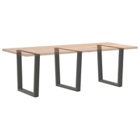 Valgomojo stalo kojos, 3 vnt., antracito spalvos, 80x(72 - 73,3) cm, plienas, V formos - Namų Idėja