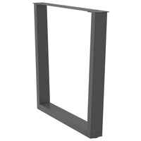Valgomojo stalo kojos, 3 vnt., antracito spalvos, 80x(72 - 73,3) cm, plienas, V formos - Namų Idėja