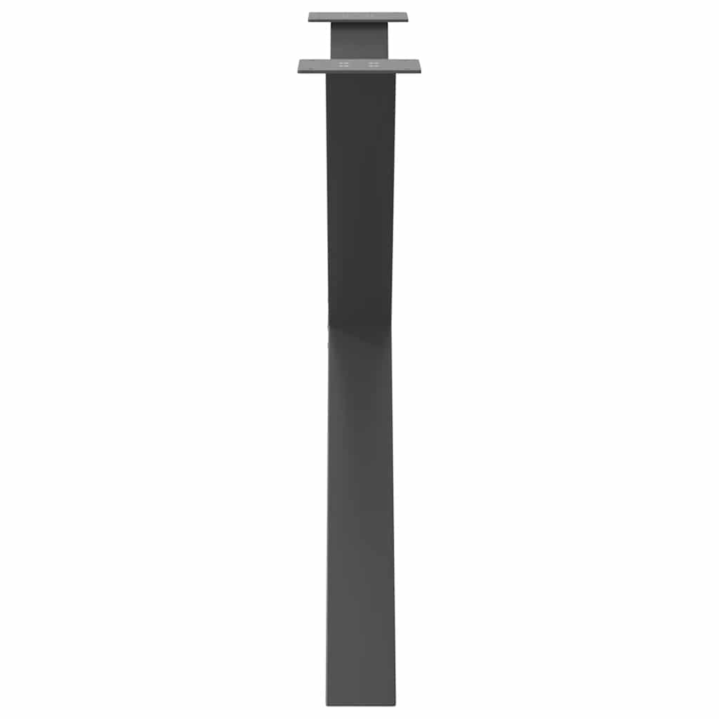 Valgomojo stalo kojos, 3 vnt., antracito spalvos, 90x(72 - 73) cm, plienas - Namų Idėja