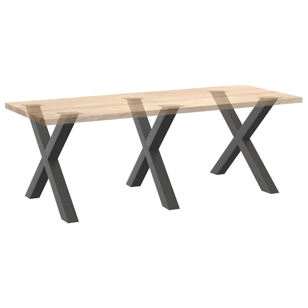 Valgomojo stalo kojos, 3 vnt., antracito spalvos, 90x(72 - 73) cm, plienas - Namų Idėja