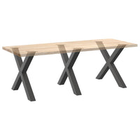 Valgomojo stalo kojos, 3 vnt., antracito spalvos, 90x(72 - 73) cm, plienas - Namų Idėja
