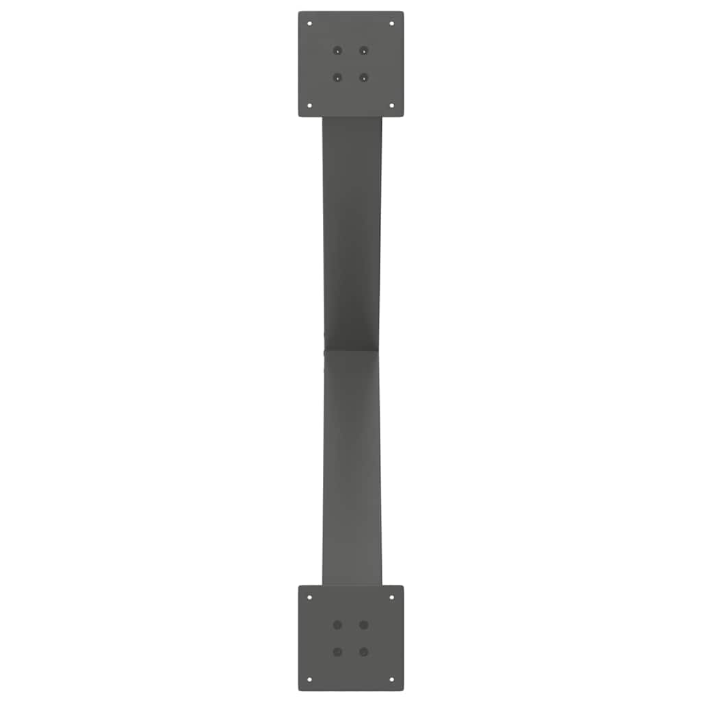 Valgomojo stalo kojos, 3 vnt., antracito spalvos, 90x(72 - 73) cm, plienas - Namų Idėja