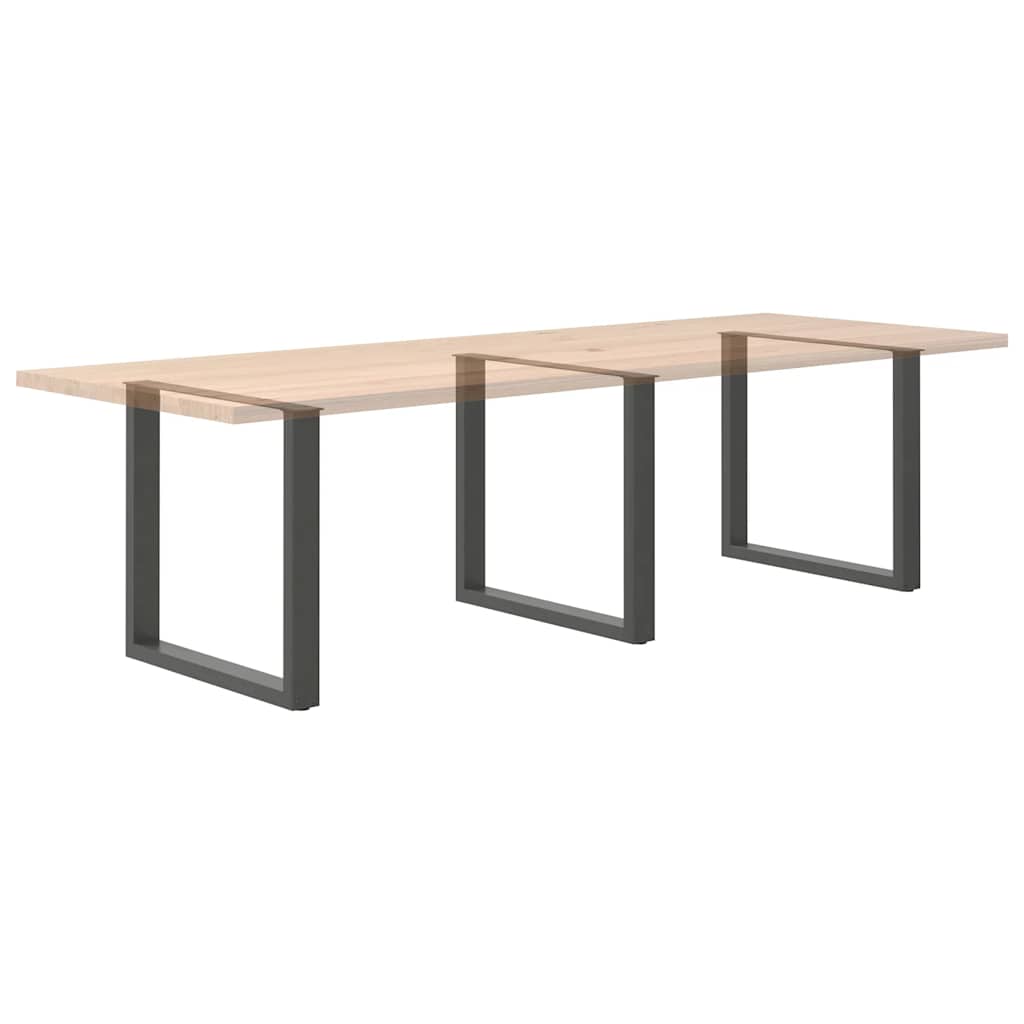 Valgomojo stalo kojos, 3 vnt., antracito spalvos, 90x(72 - 73) cm, plienas, U formos - Namų Idėja