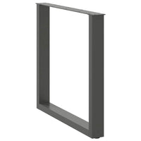 Valgomojo stalo kojos, 3 vnt., antracito spalvos, 90x(72 - 73) cm, plienas, U formos - Namų Idėja