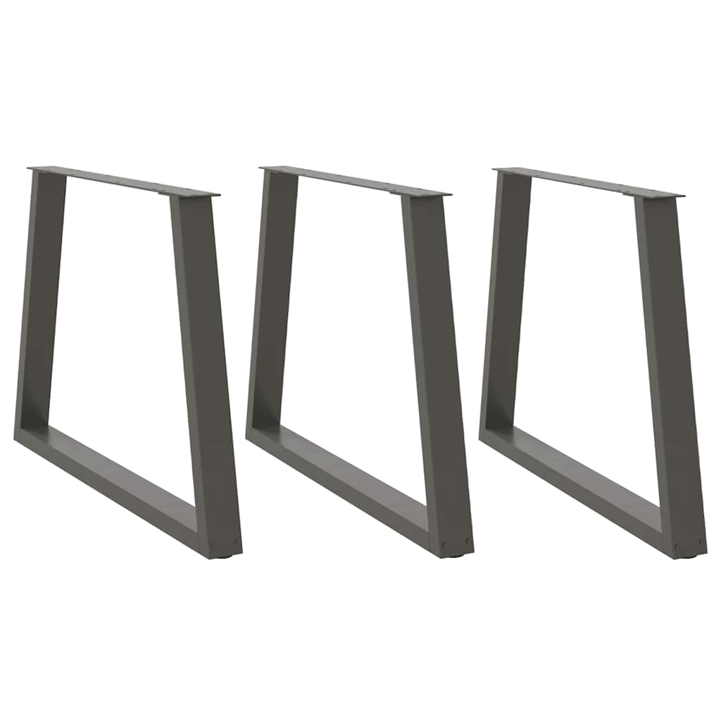 Valgomojo stalo kojos, 3 vnt., antracito spalvos, 90x(72 - 73,3) cm, plienas - Namų Idėja