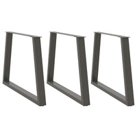 Valgomojo stalo kojos, 3 vnt., antracito spalvos, 90x(72 - 73,3) cm, plienas - Namų Idėja