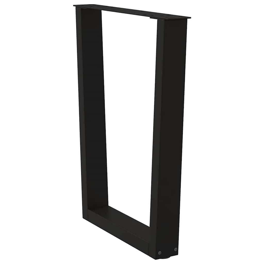 Valgomojo stalo kojos, 3 vnt., juodos, 70x(72 - 73,3) cm, plienas, V formos - Namų Idėja