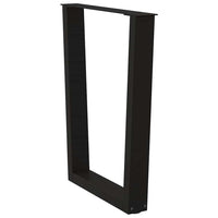 Valgomojo stalo kojos, 3 vnt., juodos, 70x(72 - 73,3) cm, plienas, V formos - Namų Idėja