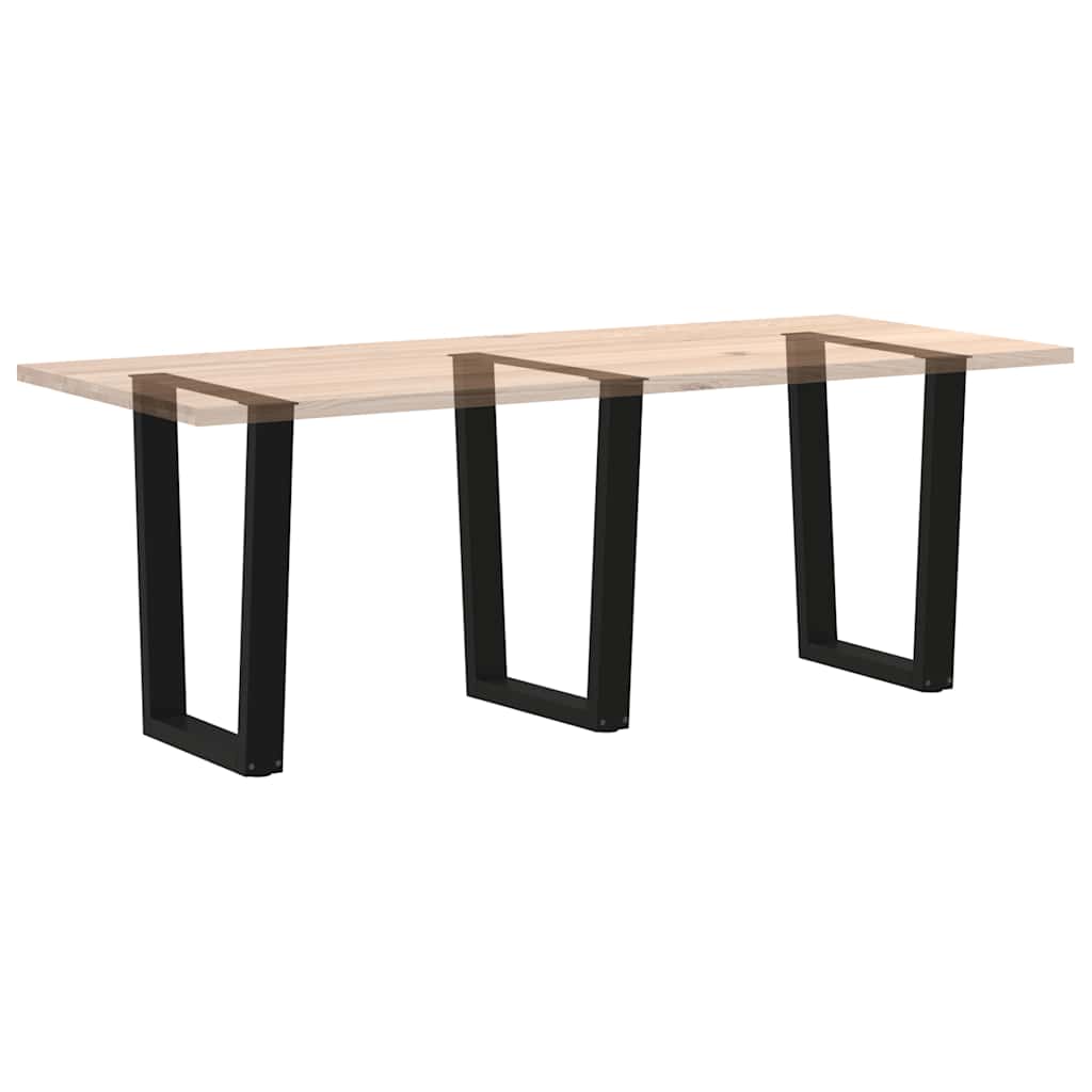 Valgomojo stalo kojos, 3 vnt., juodos, 70x(72 - 73,3) cm, plienas, V formos - Namų Idėja