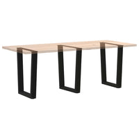 Valgomojo stalo kojos, 3 vnt., juodos, 70x(72 - 73,3) cm, plienas, V formos - Namų Idėja