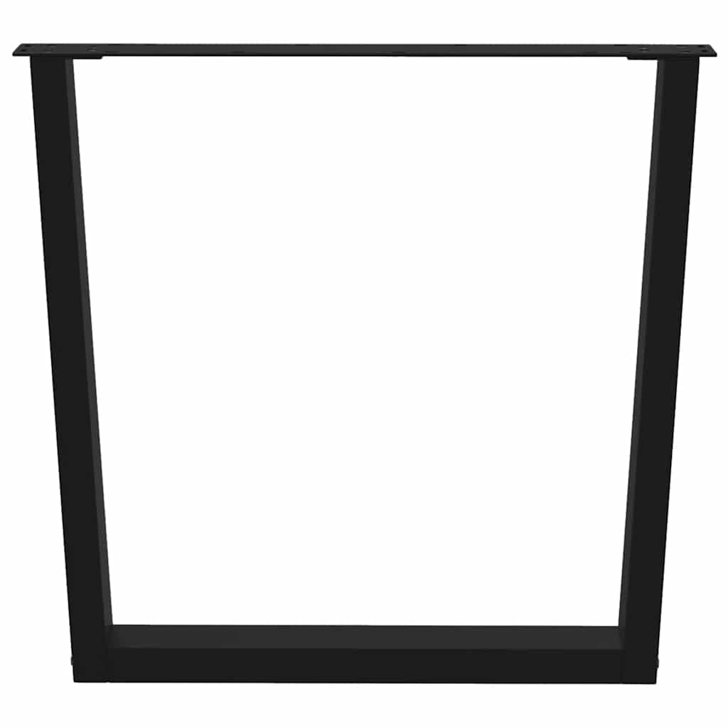 Valgomojo stalo kojos, 3 vnt., juodos, 80x(72 - 73,3) cm, plienas, V formos - Namų Idėja