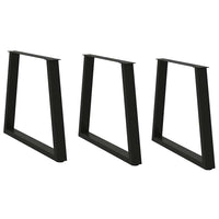 Valgomojo stalo kojos, 3 vnt., juodos, 80x(72 - 73,3) cm, plienas, V formos - Namų Idėja