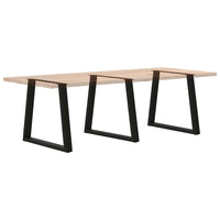Valgomojo stalo kojos, 3 vnt., juodos, 80x(72 - 73,3) cm, plienas, V formos - Namų Idėja