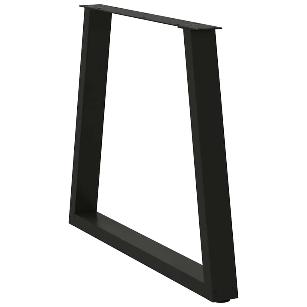 Valgomojo stalo kojos, 3 vnt., juodos, 80x(72 - 73,3) cm, plienas, V formos - Namų Idėja
